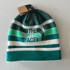 NWT The North Face Retro Logo Beanie Dark Sage Hat Unisex Toboggan Men Women